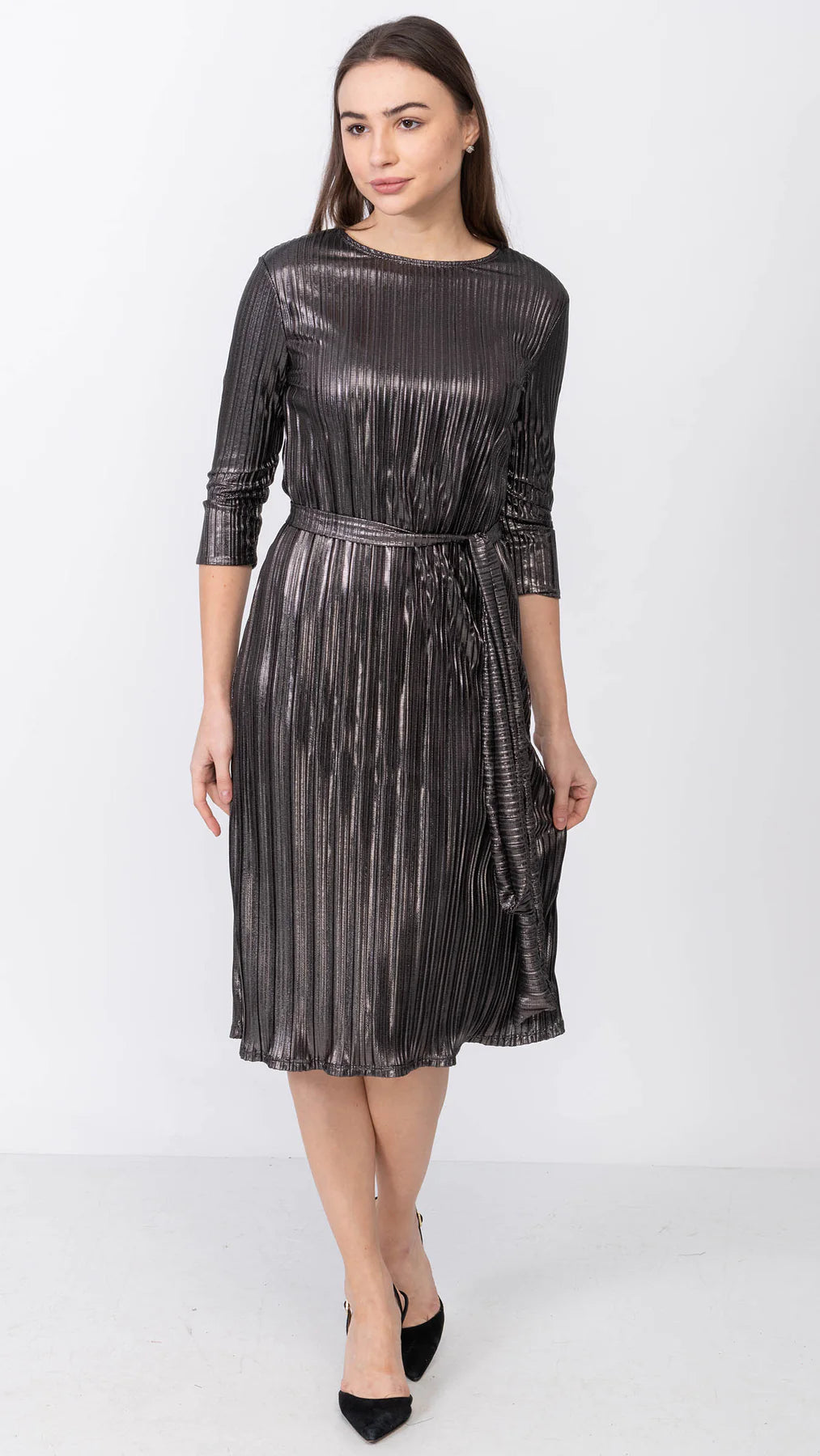 a line pleated dress Ever-Pretty A-Line Pleated Chiffon Tie-Waist Evening Dress main image 0
