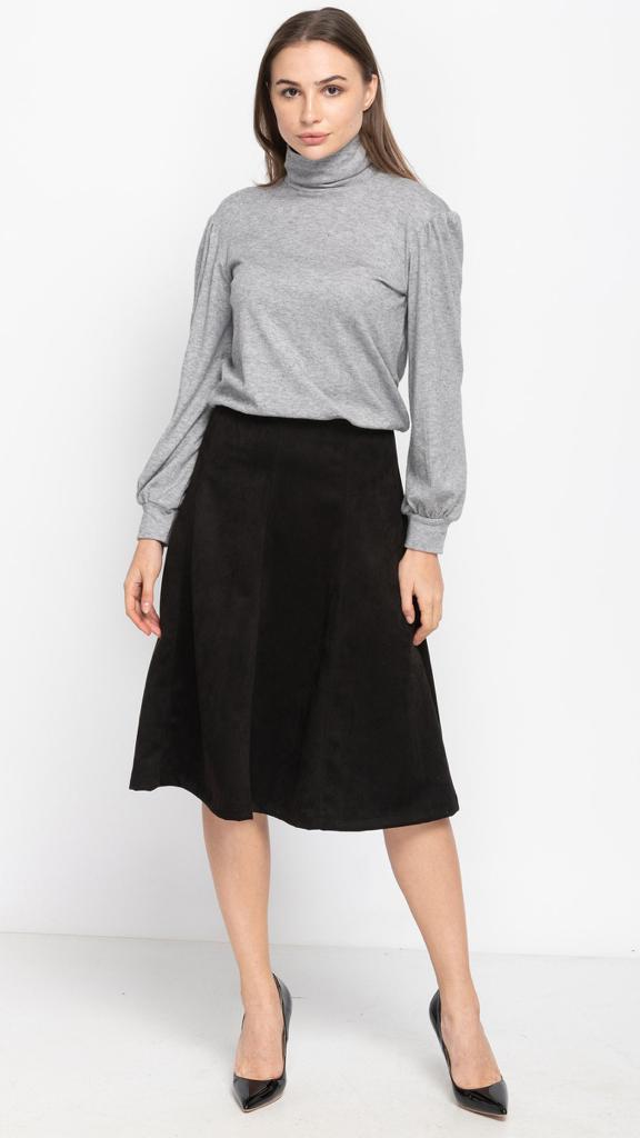 KMW Suede Panel Skirt 2207