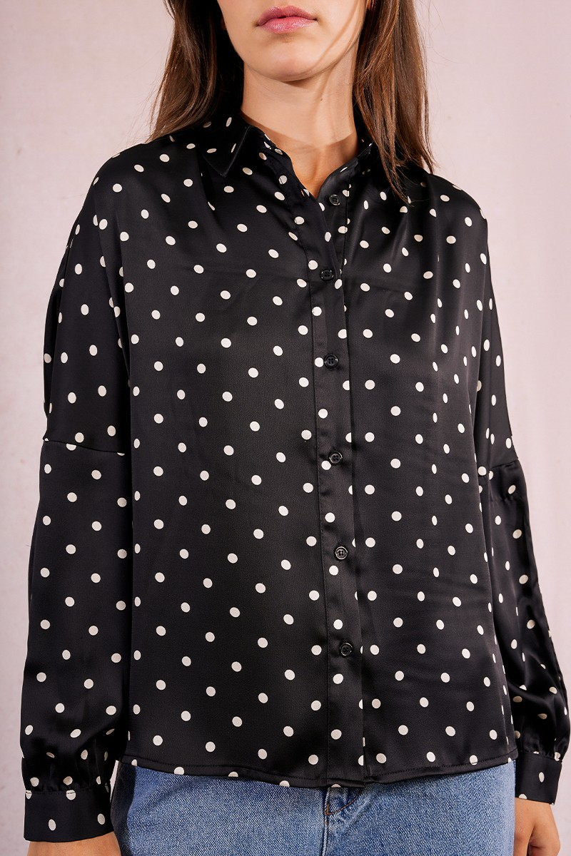 Polka Dot Shirt Blouse