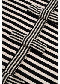 Ribbon-Tie Striped Cardigan