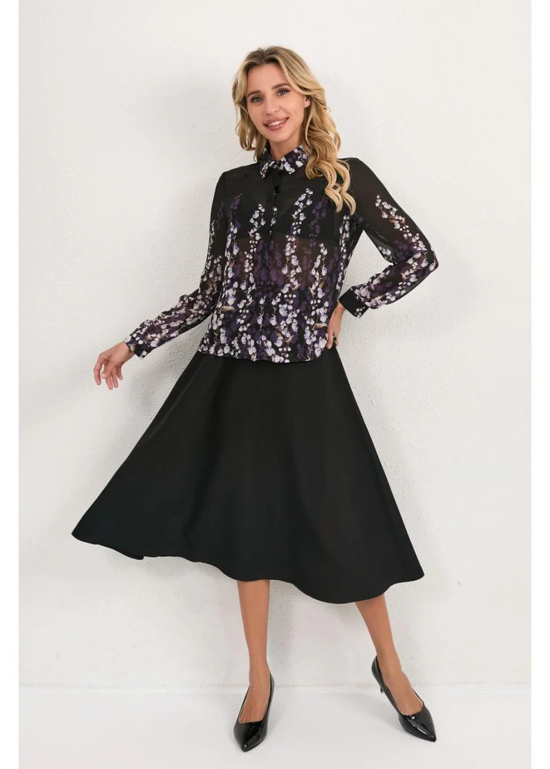 Violet Floral Blouse