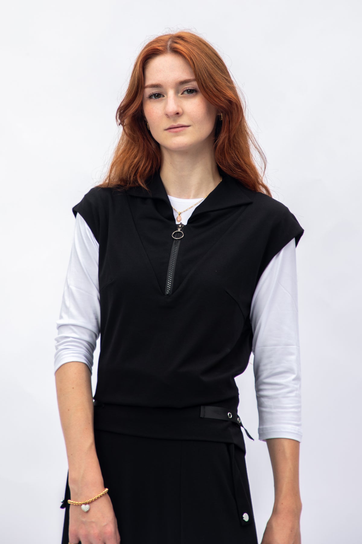 Jersey Half Zip Vest