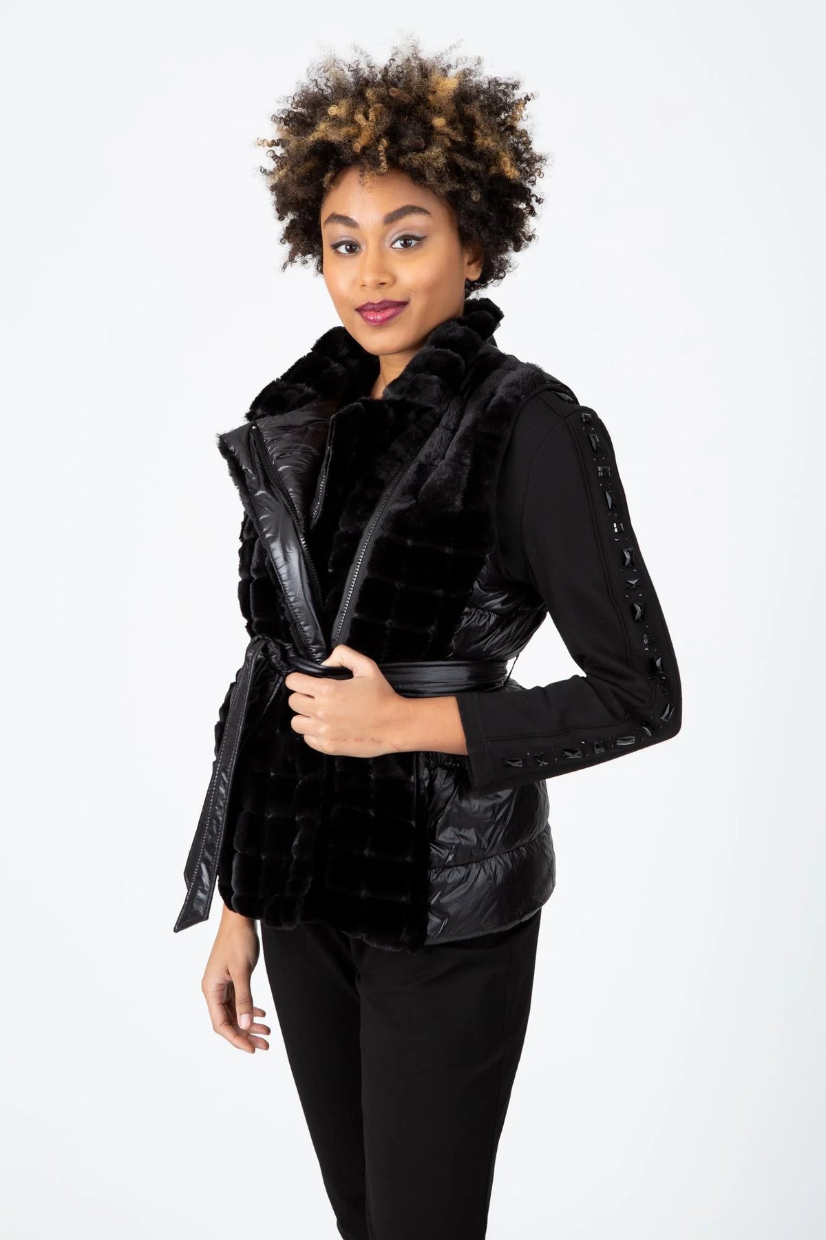 Luxe Furalicious Vest Black