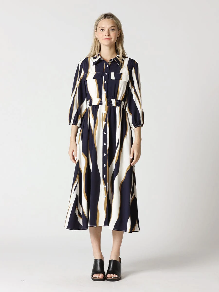 gracia shirt dress GRACIA NEW Long Sleeve Linen Dress in White