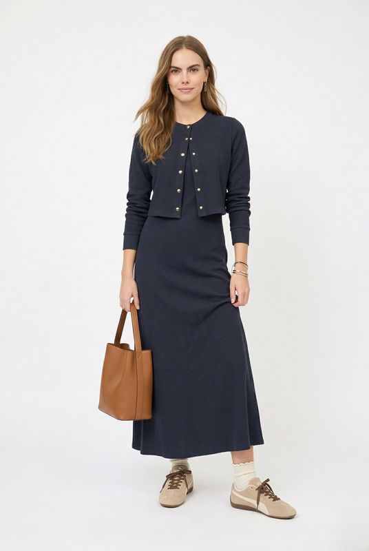 Cardigan Dress - Unique Boutique M / NAVY Cardigan Dress - Unique Boutique M / NAVY