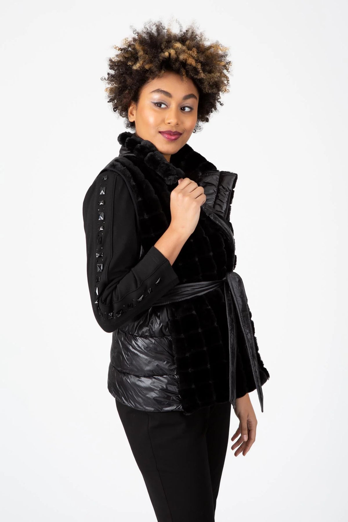 Luxe Furalicious Vest Black