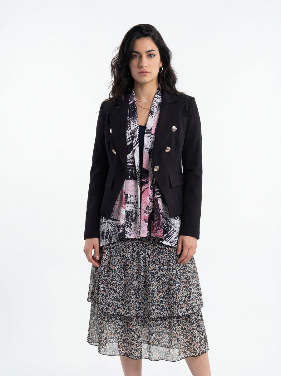 Frank Lyman Throw Over + Ruffle Skirt Woven + Jacket - 01