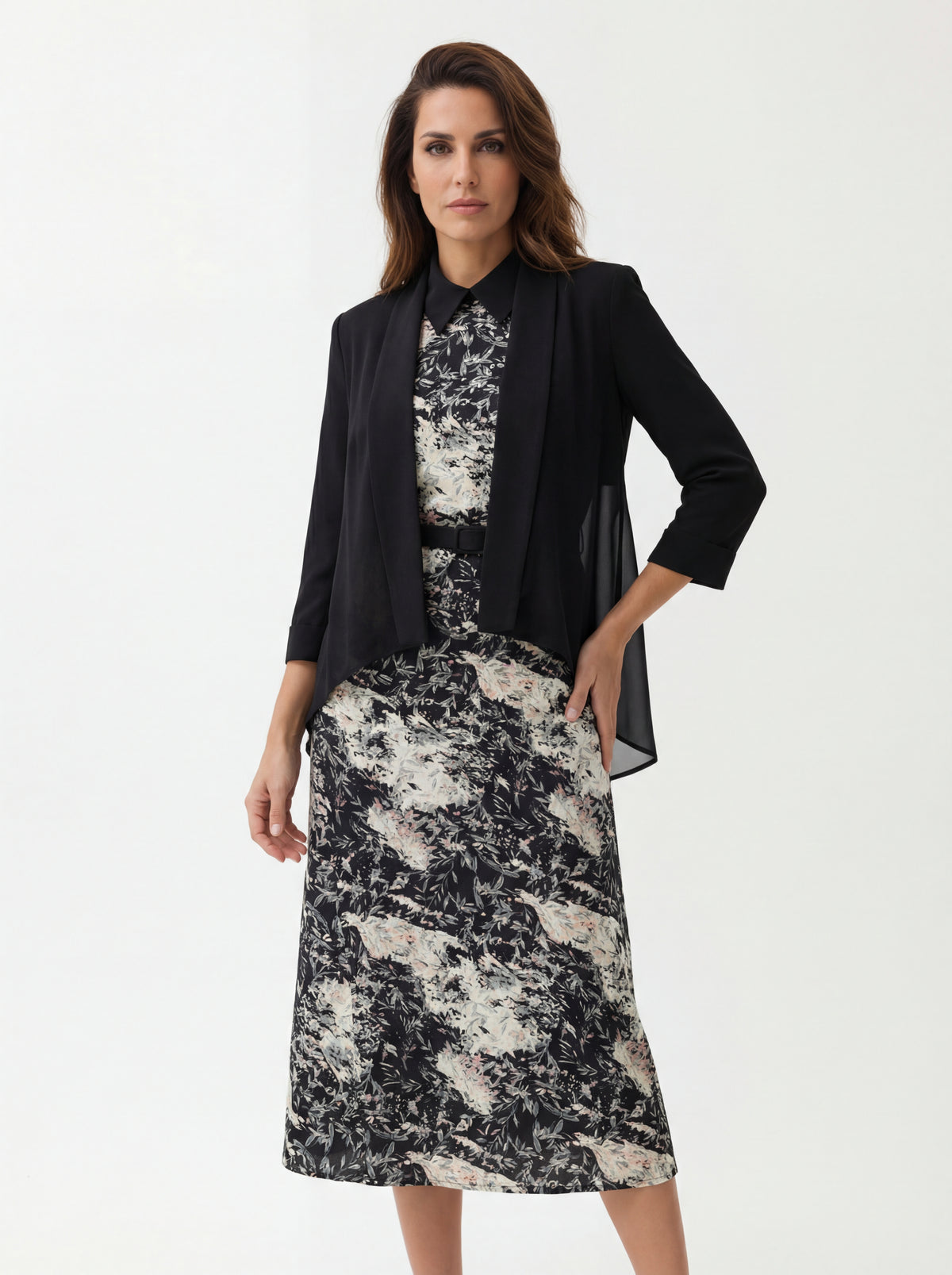 Twilight Petals Midi + Bali Jacket Black - 01