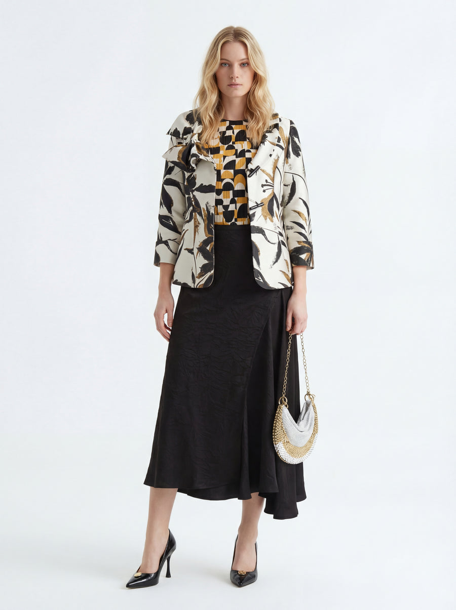 Black Pump With + Long Sleeve Top + Skirt + IC COLLECTION Jacket 7766 + Madison Maison ™ Laura - 07