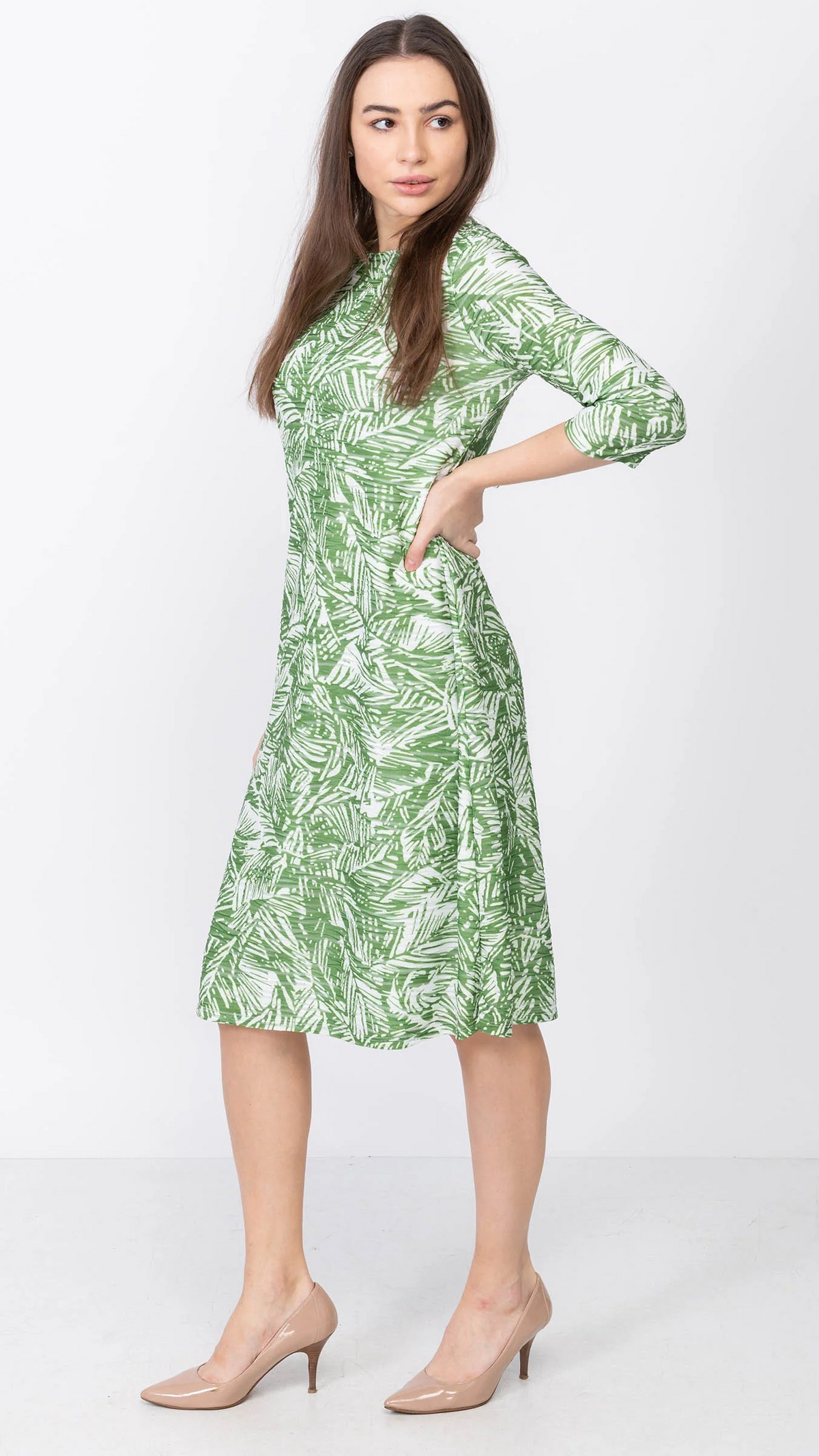 A-Line Dress - Green Ivy