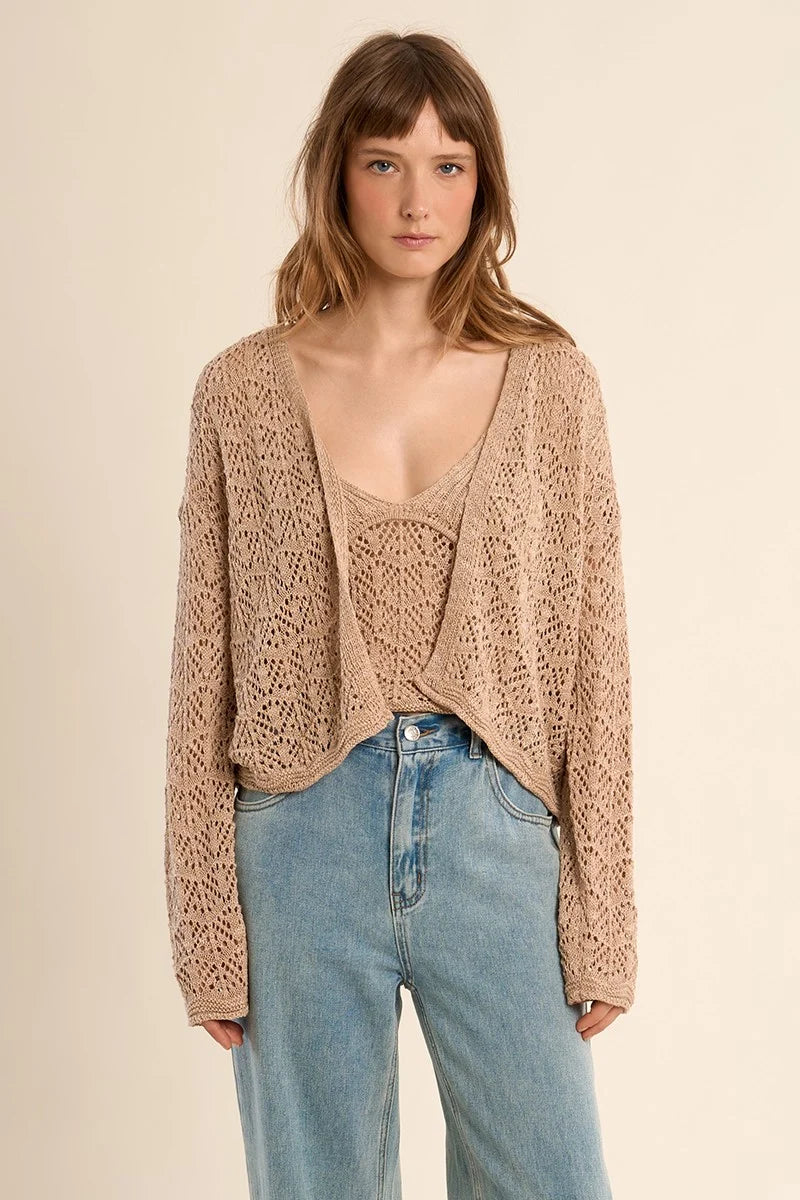 Openwork Knit Cardigan