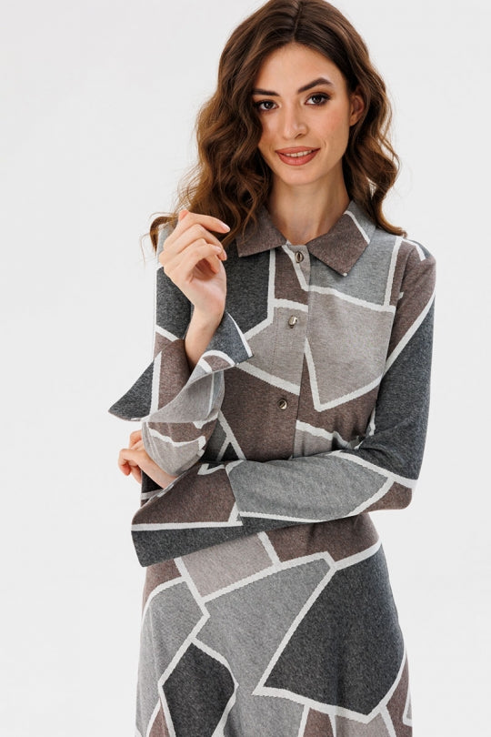 Geometric Print Dress