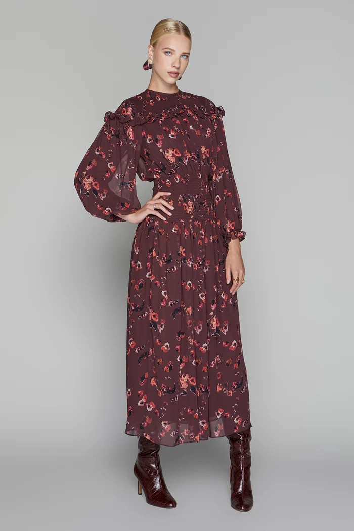 Tilden Dress in Sangria Petal