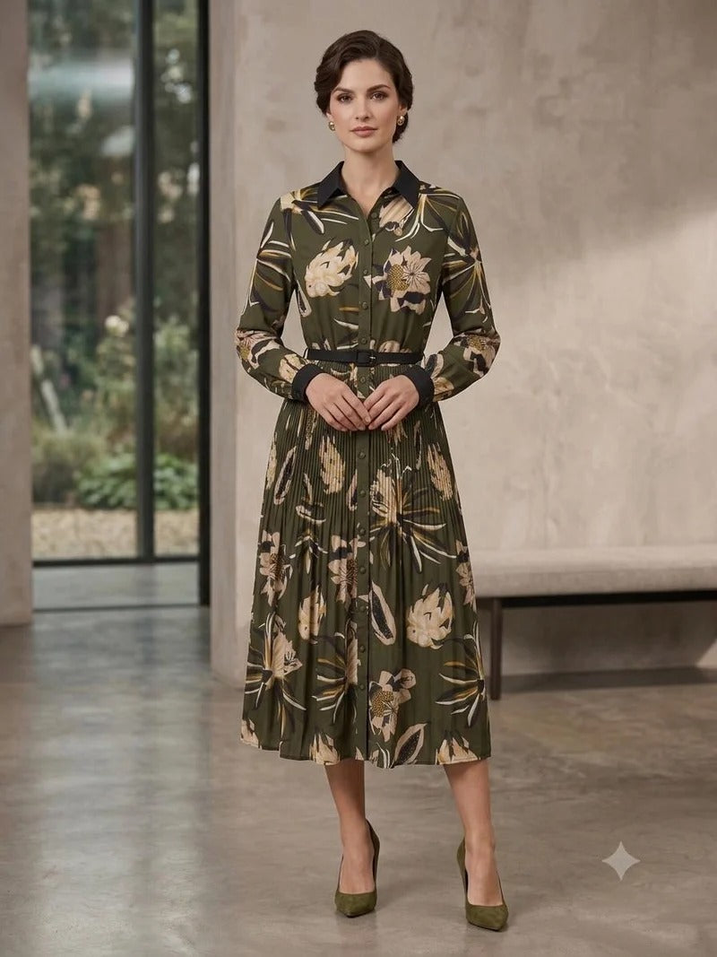 The Classic Lined Longline Midi Dress