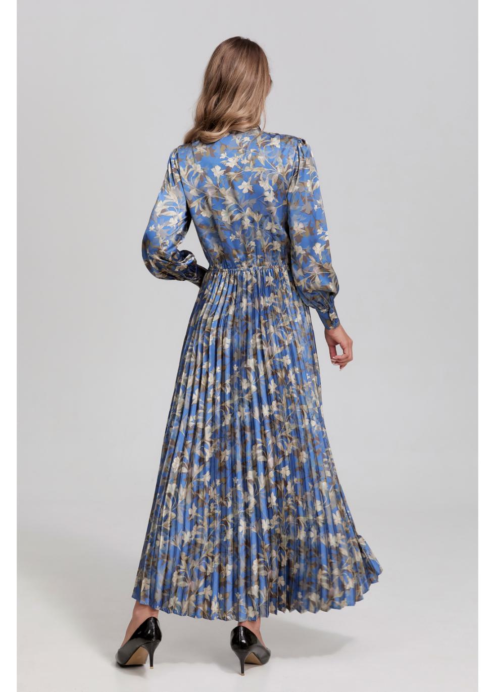 Floral Pleated Midi Dress