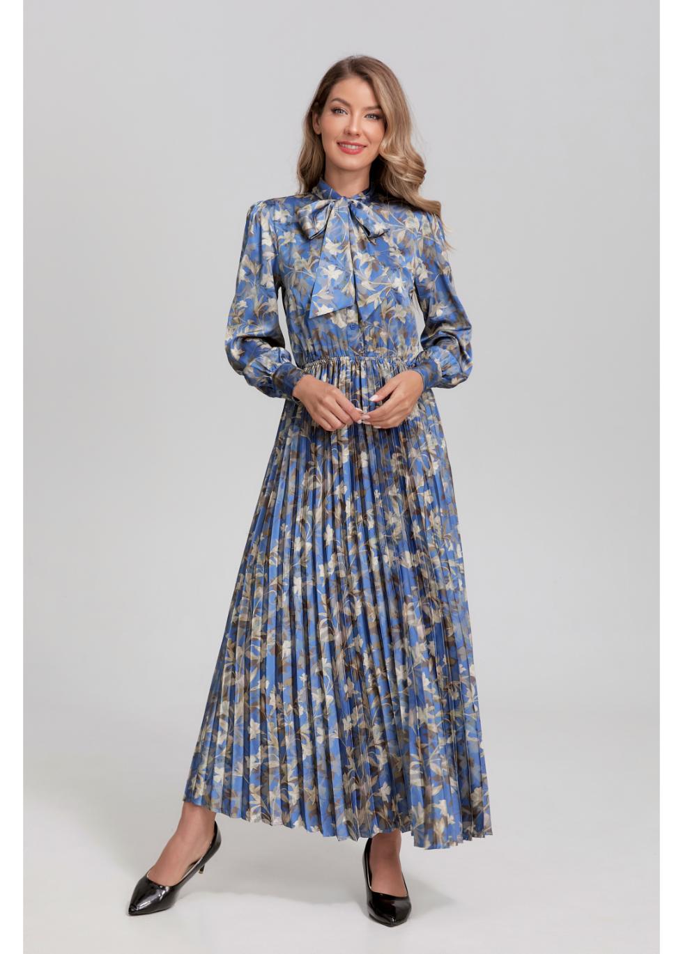 Floral Pleated Midi Dress