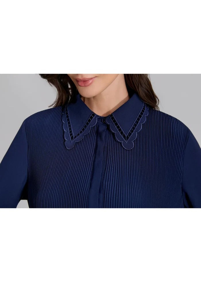 Royal Grace Pleated Midi Dress