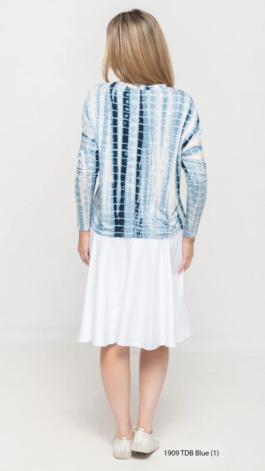 Dolman Jersey Monkey Top Blue Tie Dye