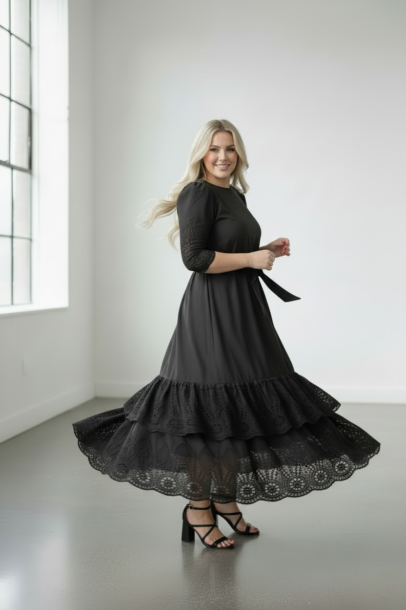 Plus Size Tie Front Dress