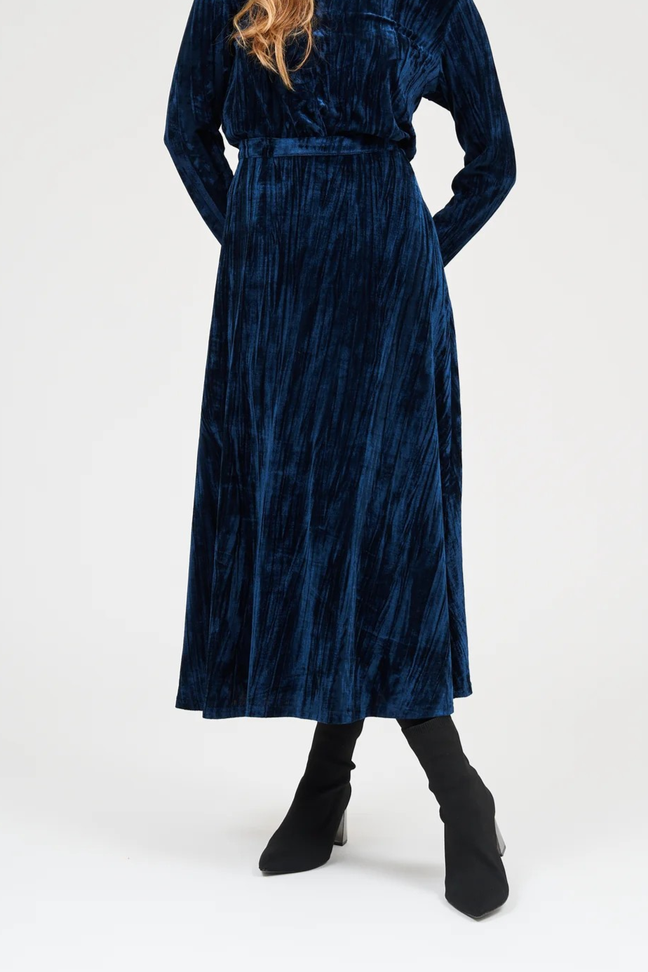 Velvet Midi Skirt