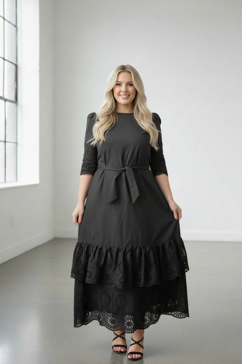 Plus Size Tie Front Dress