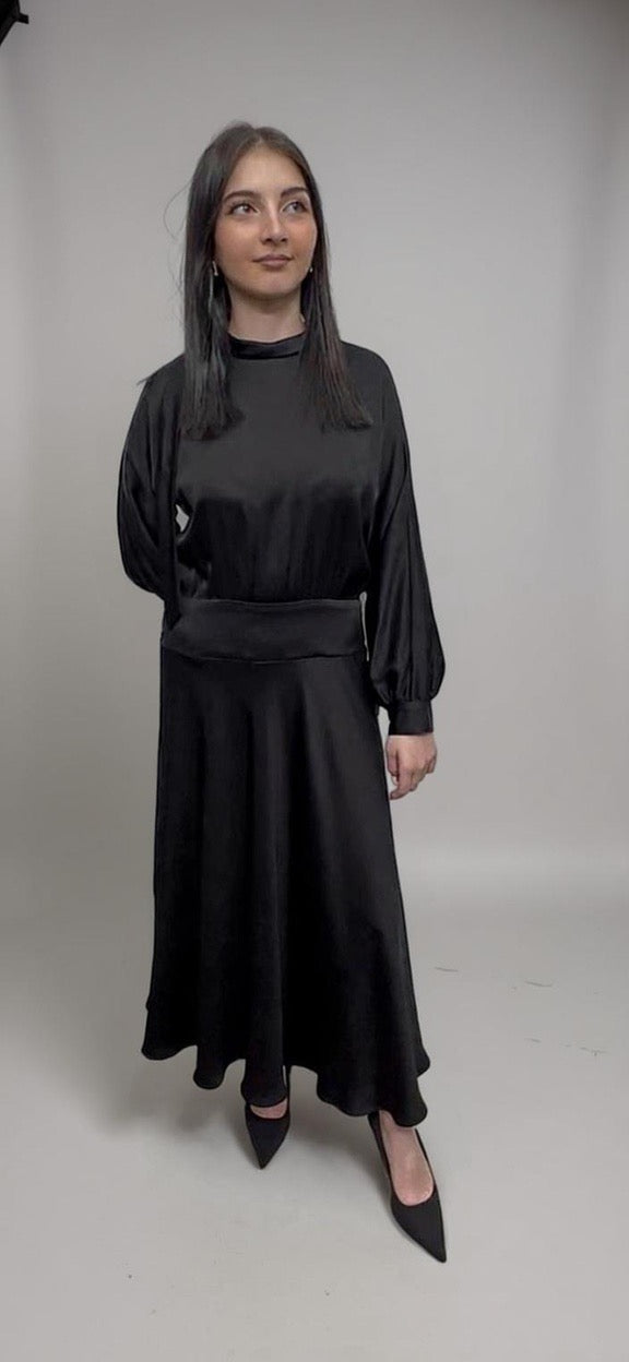 Black Satin Dress