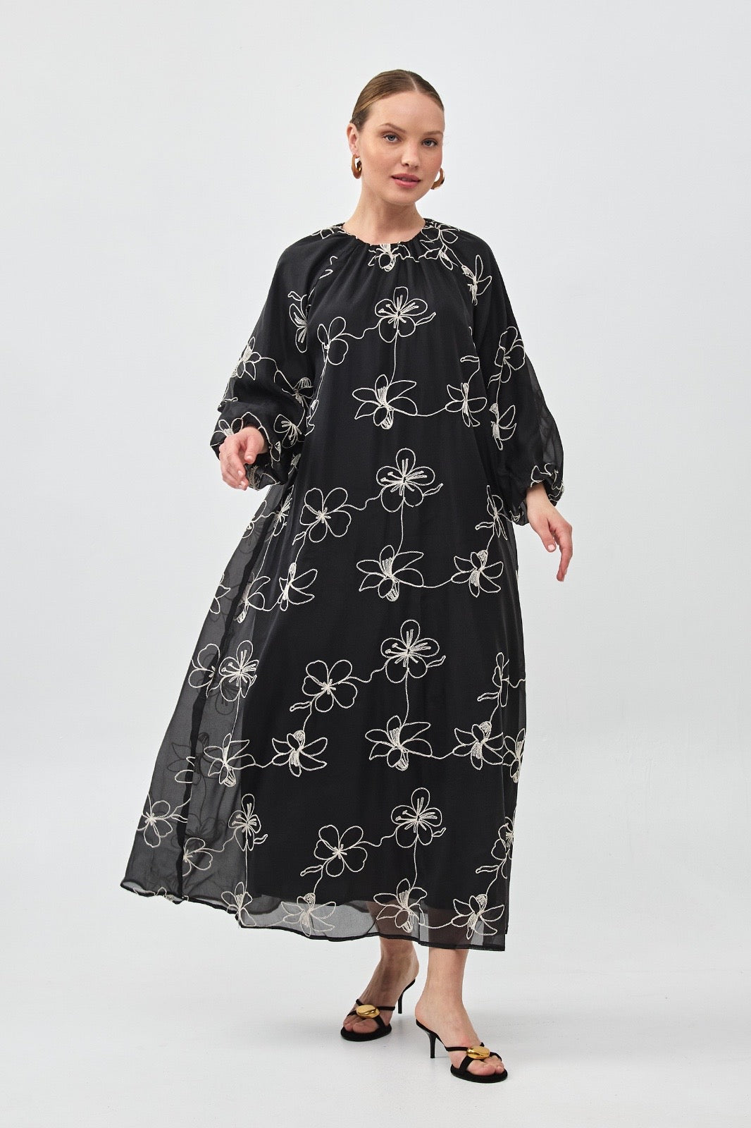 Black Print Dress