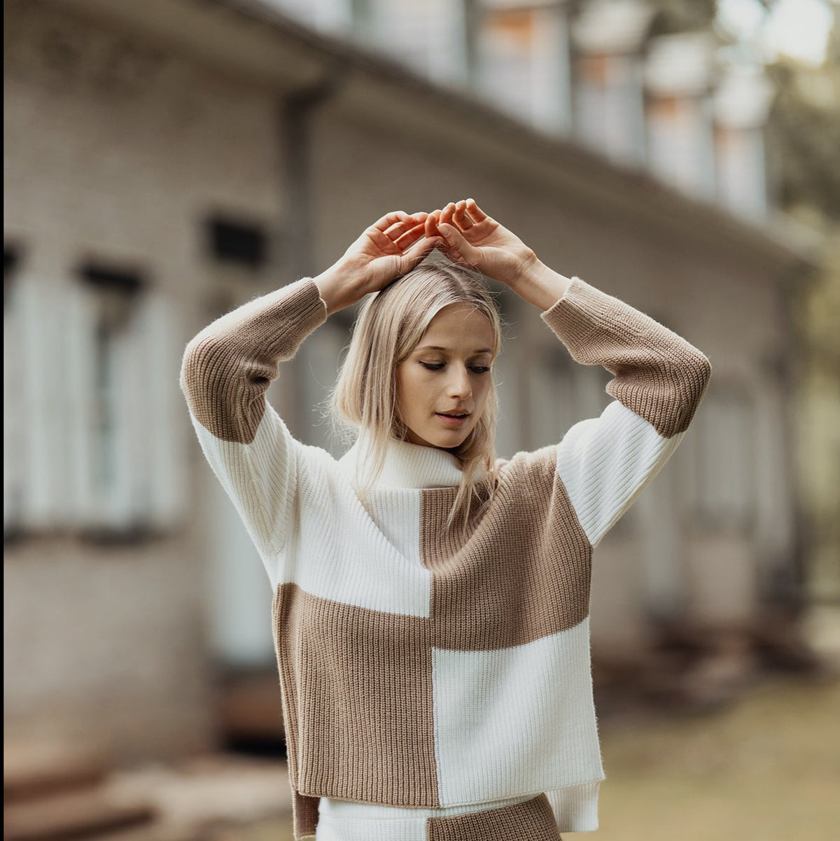 Cream Tan Sweater
