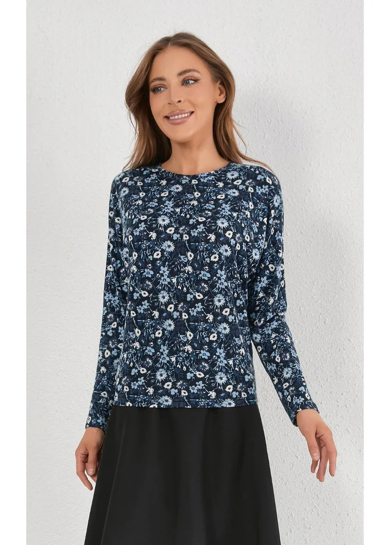 Midnight Garden Knit T-Shirt Top