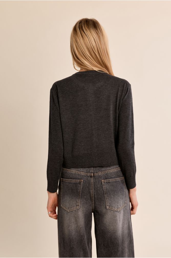Cardigan Studded With Rhinestones