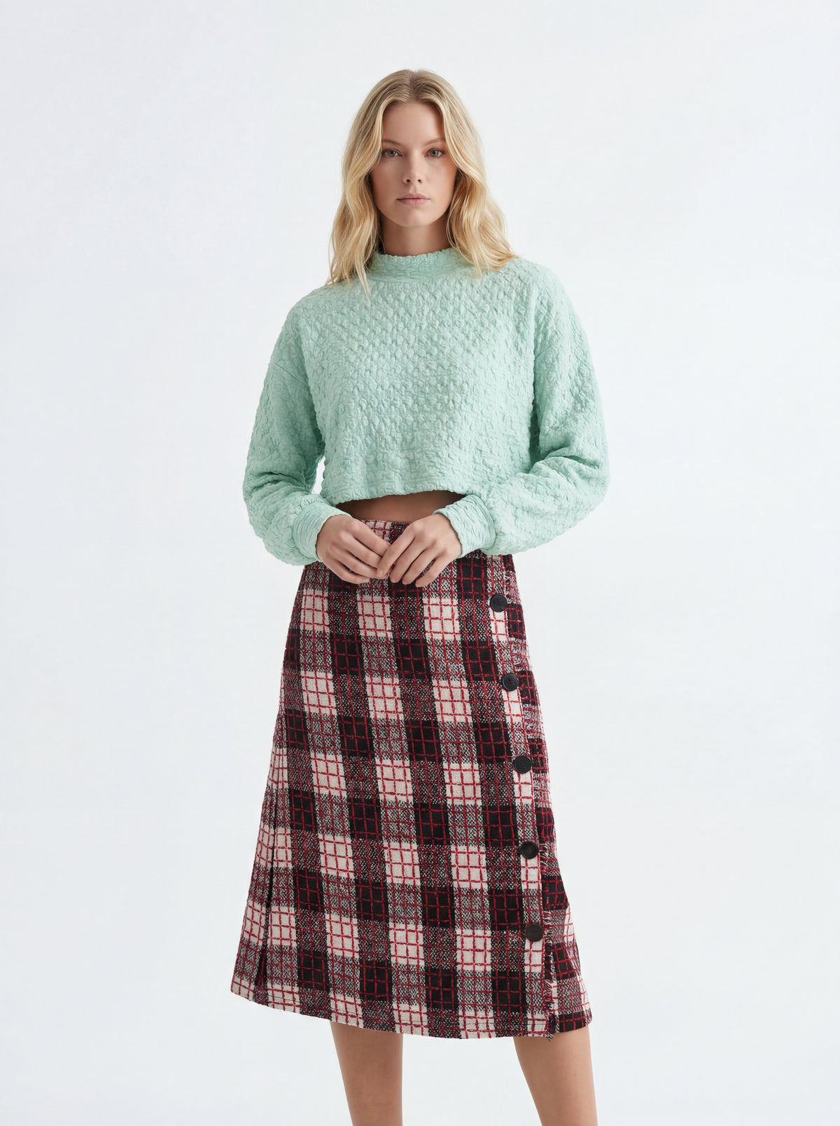 Jiffy Pop Loose + Knee Length Plaid - 09