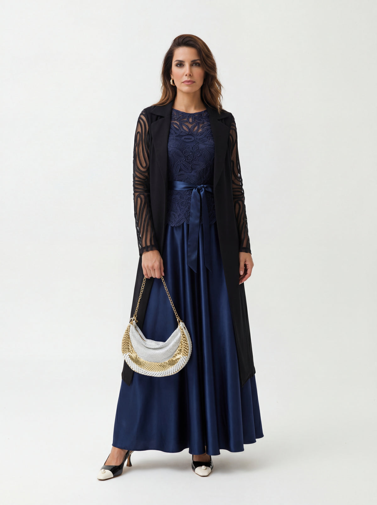 Navy/Off White Sling + Soulmates A Line + Frank Lyman Jacket 244636 + Madison Maison ™ Laura - 02