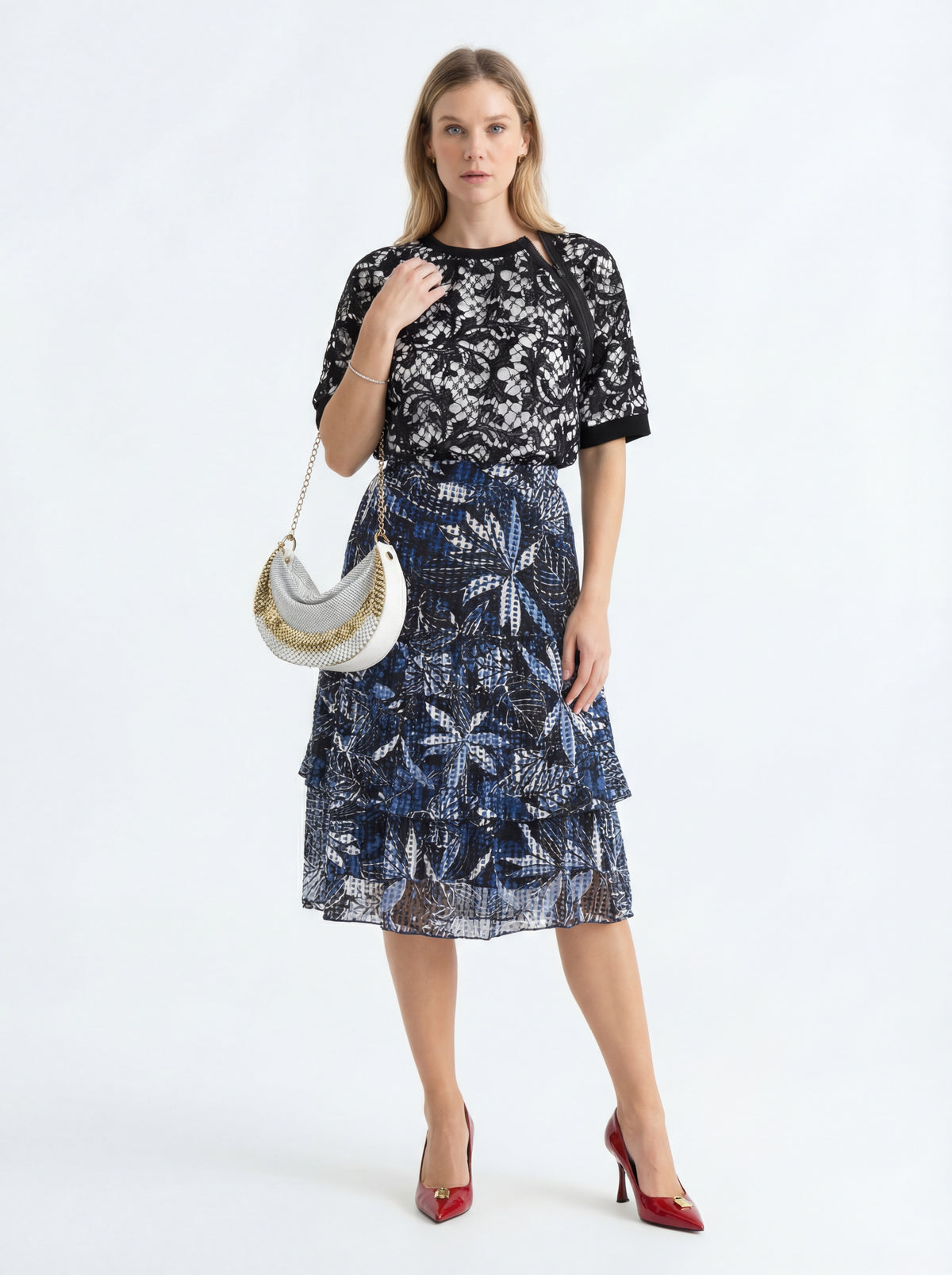 Red Pump With + Top + Ruffle Skirt Royal + Madison Maison ™ Laura - 09