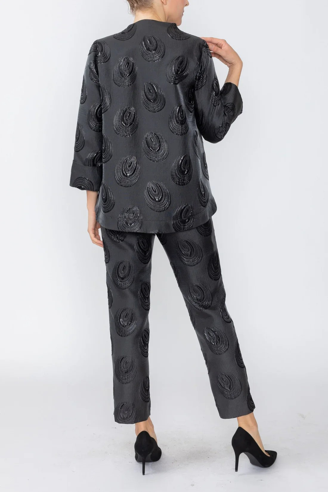 IC COLLECTION Asymmetric One Button Cuffed Jacket - 7749J