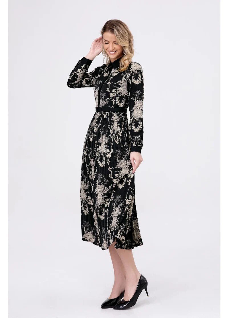 Evening Blossom Midi Dress