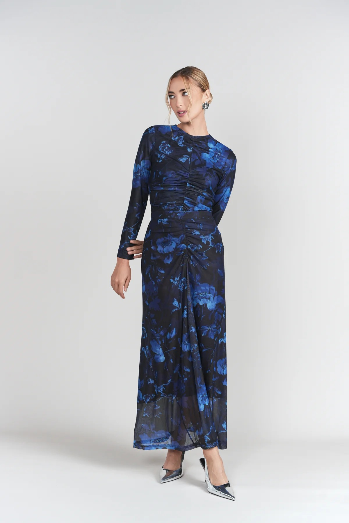 Ruched Midnight Bloom 2pc Set -Adina LV