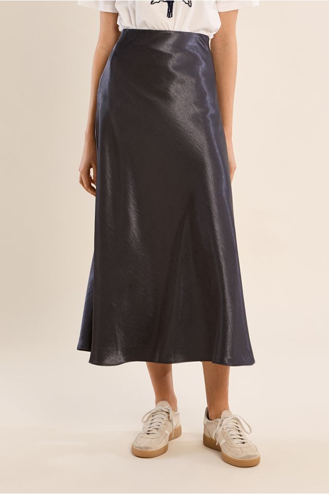 Satin High-waisted Skirt