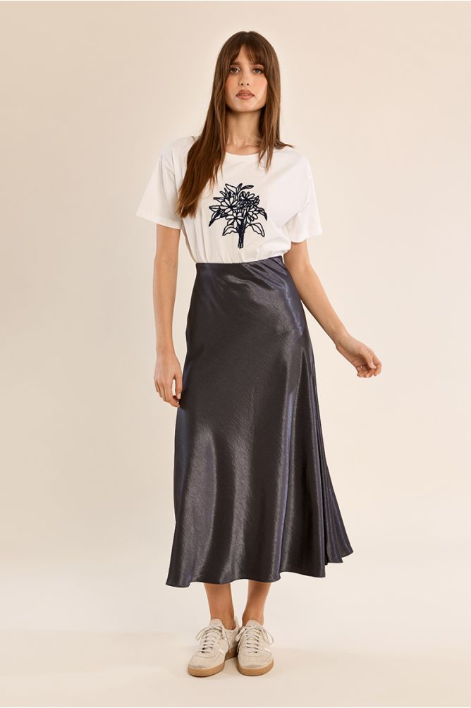 Satin High-waisted Skirt