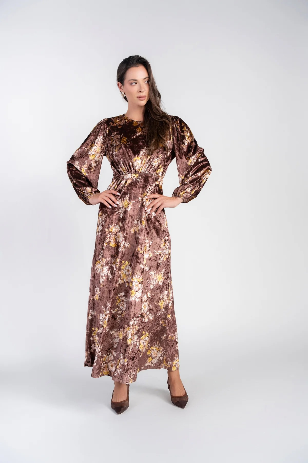 Becca Dress- Cafe Velvet Adina LV