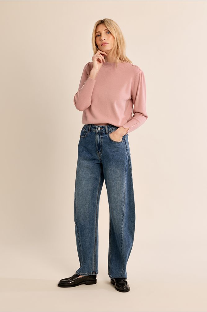 Straight Sweater, Beaded Details