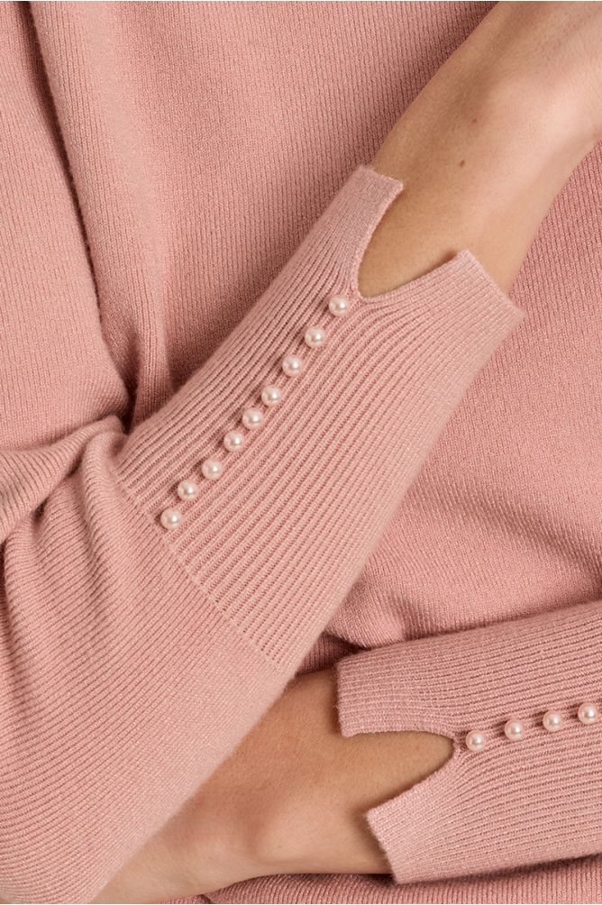 Straight Sweater, Beaded Details